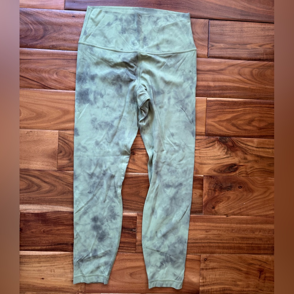 Lululemon Athletica Green Tie-Dye Leggings